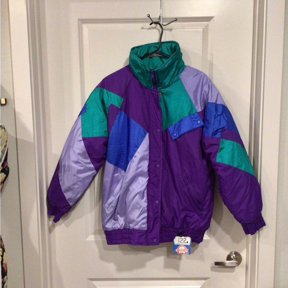 Vintage 90's Unisex Color Block Puffer Jacket